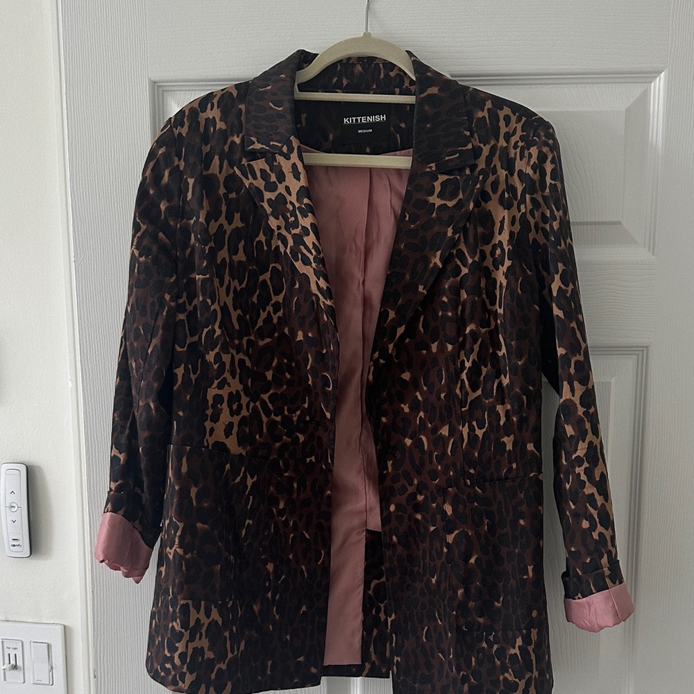 Kittenish Brown Leopard Blazer